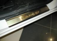 Накладки на пороги Mitsubishi LANCER X  